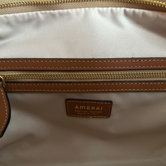 NWT AMERAI Lola Handbag in Italian Camel Suede - Picture 5 of 8